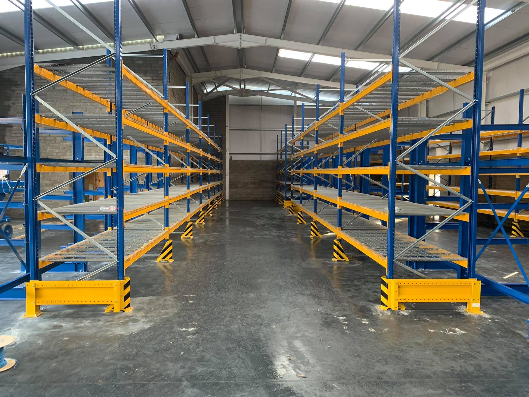 Local shelving project using drop-in panels